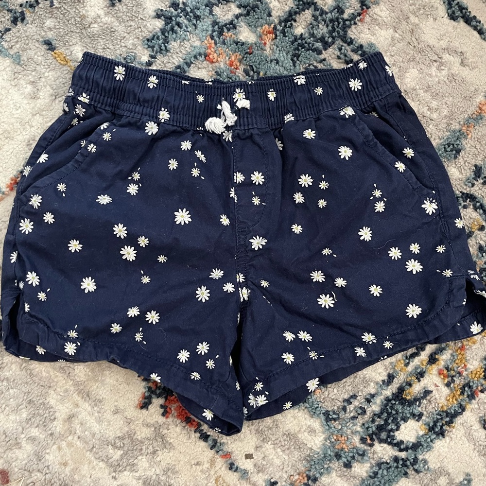 Navy blue daisy shorts size 8